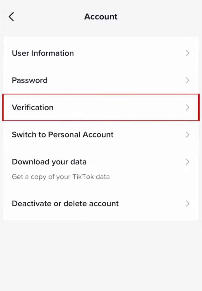 Como obter um tique de verificação no TikTok 3